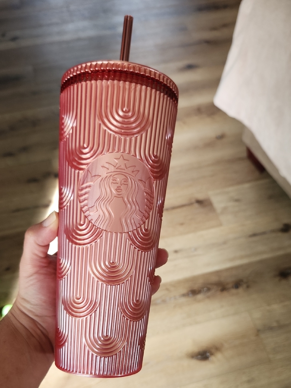 NWT Starbucks Pink Shimmer Shell Mermaid Scales Cup 2023